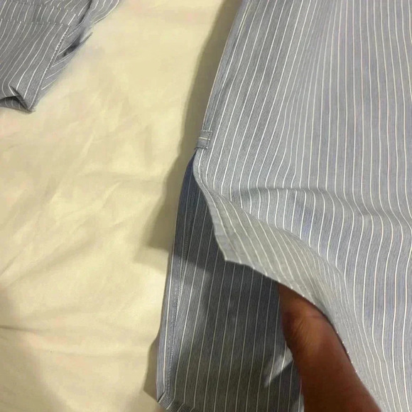 L’H.A.S Oversized Boatneck Shirt_Blue Stripe Size  Small - Picture 7 of 14